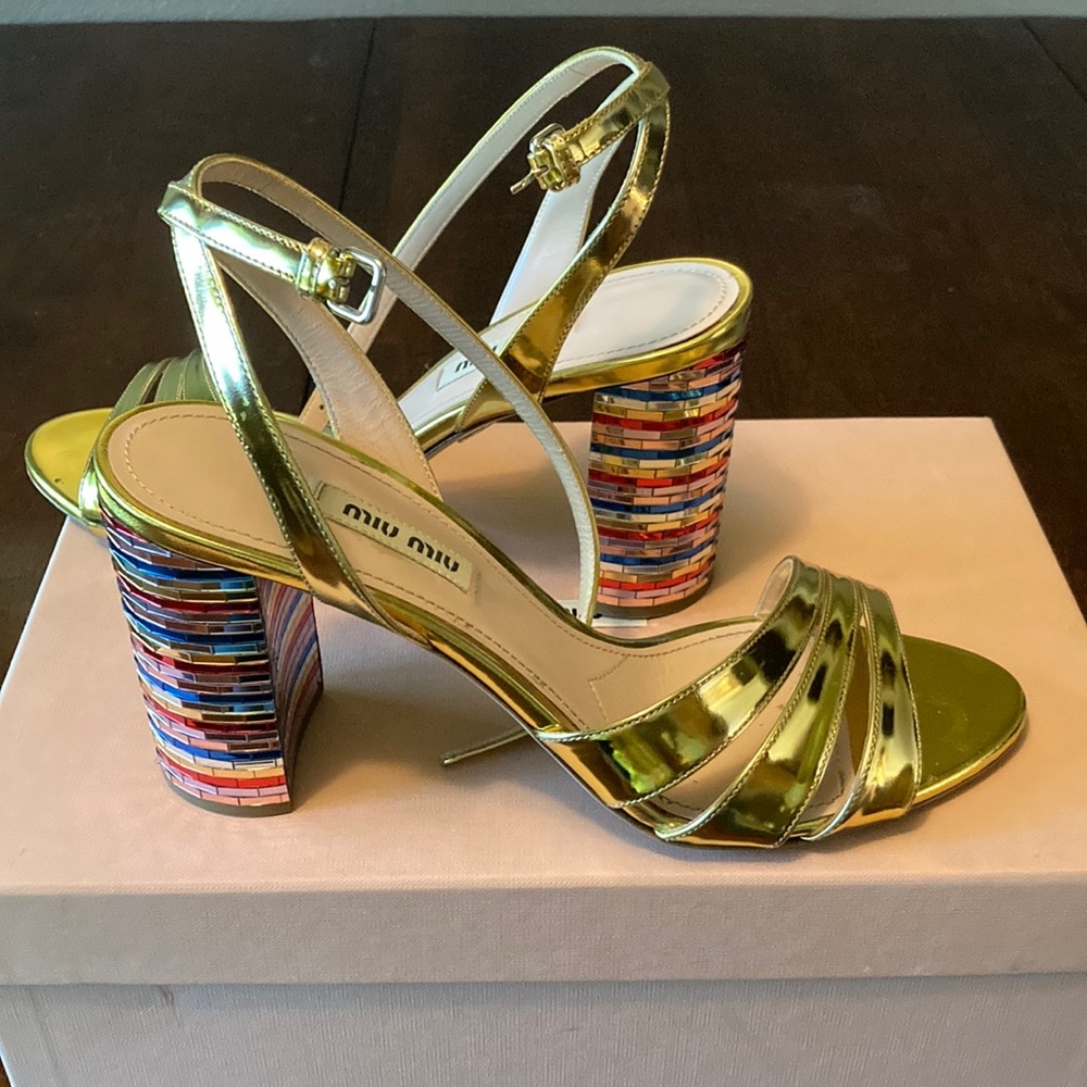 Miu Miu rainbow sandals